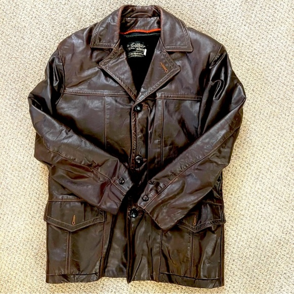 Vintage 1970s Leather Coat